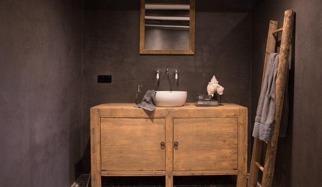 Landelijke badkamervloer