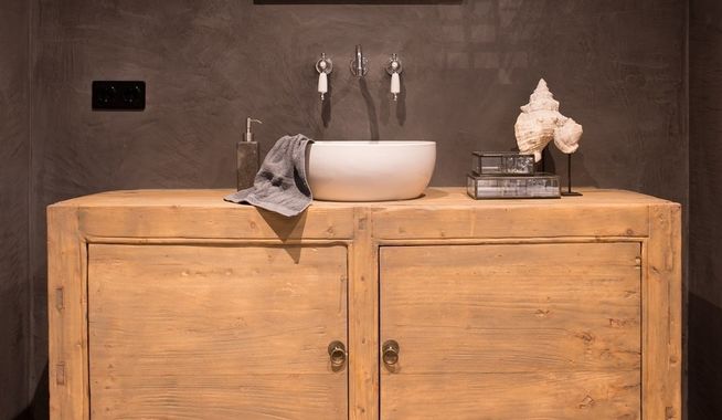 Landelijke badkamervloer