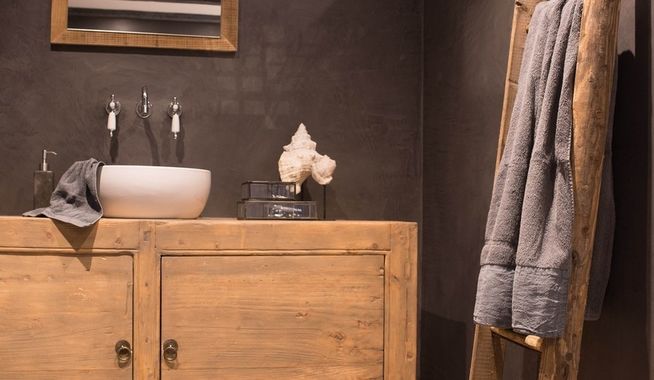 Landelijke badkamervloer