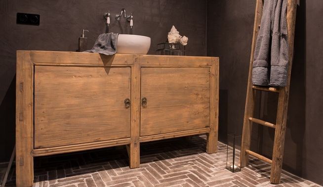 Landelijke badkamervloer