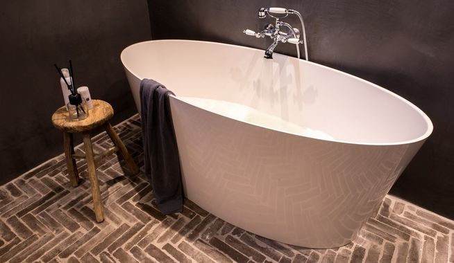 Landelijke badkamervloer