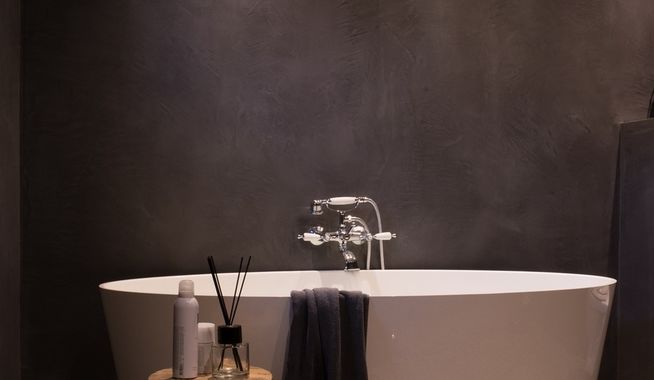 Landelijke badkamervloer