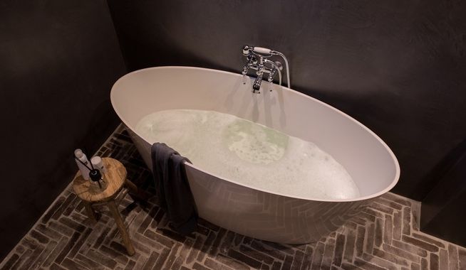 Landelijke badkamervloer