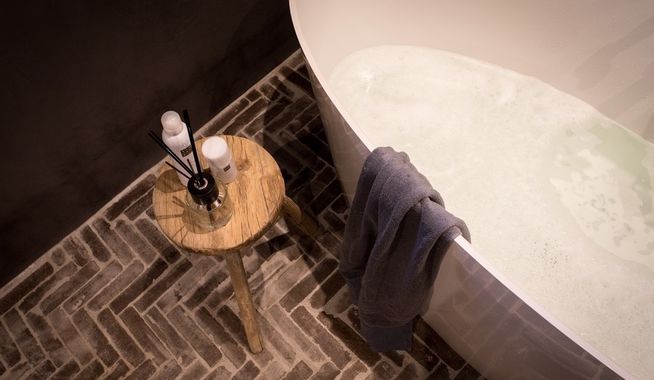 Landelijke badkamervloer