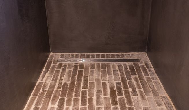 Landelijke badkamervloer